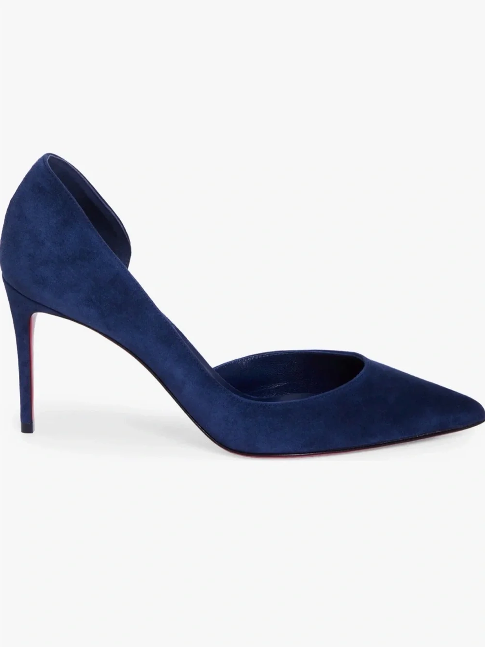 Christian Louboutin Blue Suede D'Orsay Iriza Pointed-Toe Pump Size EU 40 - Picture 3 of 13